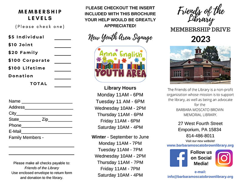 Membership Drive – Friends of the Library